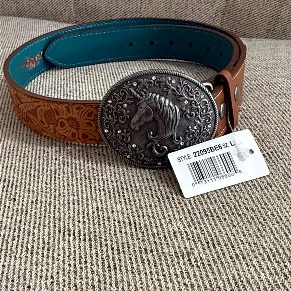Catchfly Girls' Light Tooled Belt - Picture 2 of 2